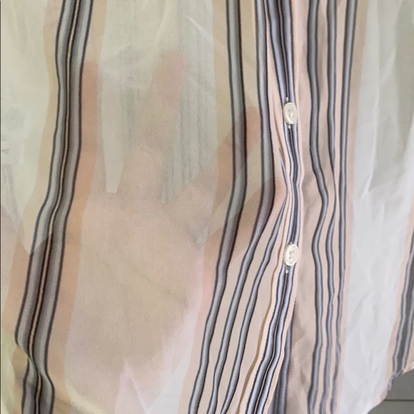 Ann Taylor Loft Sheer Button Down Shirt - Picture 3 of 6